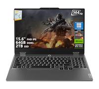Lenovo LOQ Laptop para juegos | 15.6 pulgadas FHD IPS 144Hz (100% sRGB G-SYNC) | AMD Ryzen 5 7235HS | 64GB DDR5 2TB SSD | NVIDIA GeForce RTX 4050 6GB | Cámara de privacidad Wi-Fi 6 retroiluminada