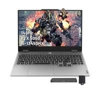 Lenovo LOQ Laptop para juegos FHD de 15.6 pulgadas, 144 Hz, Intel i5-13450HX, GeForce RTX 5050 8GB GDDR7, 16GB DDR5, 1.5TB de almacenamiento (SSD de 512 GB + estación de acoplamiento de 1 TB), teclado
