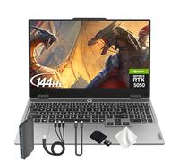 Lenovo LOQ RTX 5050 - Laptop para juegos de 15.6 pulgadas FHD 144Hz, NVIDIA GeForce 8GB GDDR7, Intel i5-13450HX, 32GB DDR5, 2TB de almacenamiento (1TB SSD y estación de acoplamiento de 1 TB), teclado