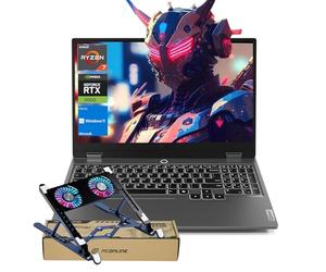 Lenovo LOQ RTX 5060 - Laptop para juegos, 39.6 cm FHD 144Hz, AMD Ryzen 7 250, 16GB DDR5 RAM, 1TB PCIe M.2 SSD, teclado retroiluminado, paquete con enfriador de laptop BDL, Wi-Fi 6, Windows 11 Home