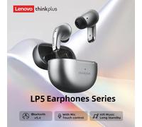 Lenovo LP5-auriculares TWS, inalámbricos por Bluetooth, estéreo 9D, HiFi, deportivos, impermeables, para iPhone 13, Xiaomi LP5 black