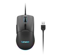 Lenovo M210 - Ratón para juegos con cable RGB, 3 zonas RGB, 8000 DPI, interruptor DPI de 5 niveles, color negro