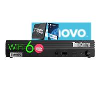 Lenovo Mini PC de escritorio, procesador AMD Ryzen 5 PRO, DDR4 de 16 GB, SSD PCIe de 512 GB, Wi-Fi 6, Bluetooth 5, USB-C, HDMI, DisplayPort, RJ-45, Windows 11 Pro - Escritorio ultra compacto de