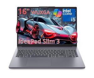 Lenovo Ordenador portátil IdeaPad 3, Intel 8-Core i5-13420H, 40.6 cm FHD+, 8GB DDR5 RAM, 256GB PCIe SSD con 500GB Ext HDD, WiFi 6, Bluetooth 5.2, AI Experience Copilot Business, Type-C, HDMI, Luna