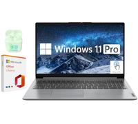 Lenovo Ordenador portátil IdeaPad de 15.6 pulgadas FHD para negocios y estudiantes, Windows 11 Pro con licencia de por vida de Microsoft Office, auriculares Plusera (Intel Core i3 | pantalla táctil,