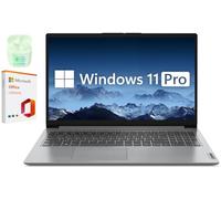 Lenovo Ordenador portátil IdeaPad Essential de 15.6 pulgadas, Windows 11 Pro con Microsoft Office Lifetime Suite, procesador Intel de doble núcleo, auriculares PLUSERA (Intel de doble núcleo, 12 GB de