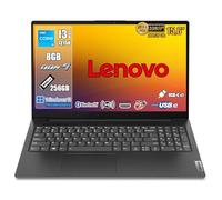 Lenovo Ordenador portátil Intel Core i3 1315U 13th, 8GB DDR4, pantalla FHD 15.6", SSD 256GB NVMe, Wi-Fi 6, Bluetooth 5.2, USB 3.2 Type-C, Win11 Pro, Negro