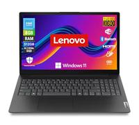 Lenovo - Ordenador portátil Intel N100 de 4 núcleos de hasta 3,4 GHz - Pantalla 15,6" FHD - RAM 8 GB DDR5 SSD Nvme 512 GB - Hdmi, USB 3.0, Wifi, Bluetooth, Webcam - Windows 11 Listo para usar con