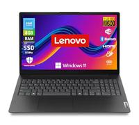 Lenovo - Ordenador portátil Intel N100 de 4 núcleos de hasta 3,4 GHz - Pantalla 15,6" FHD - RAM 8 GB DDR5 SSD Nvme 256 GB - Hdmi, USB 3.0, Wifi, Bluetooth, Webcam - Windows 11 Listo para usar con