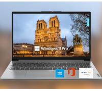 Lenovo Pantalla HD IdeaPad antirreflejos de 15.6 pulgadas con Microsoft 365 de 1 año, SSD de 384 GB, 20 GB de RAM, Windows 11 Pro, WiFi 6, HDMI, USB-C, procesador Intel, lector de tarjetas SD, hasta