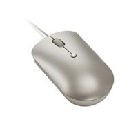 Lenovo Ratón de computadora con conexión por Cable USB-C 540 para PC, portátil, computadora con Windows o Sistema operativo Chrome, diseño ambidiestro, 4 Botones, tamaño Compacto, Color Arena