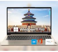 Lenovo Revestimiento antirreflejos HD IdeaPad de 15.6 pulgadas + 1 año de Microsoft 365, 12 GB de RAM, 384 GB SSD, Windows 11 Pro, hasta 9.5 horas de duración de la batería, procesador Intel, WiFi 6
