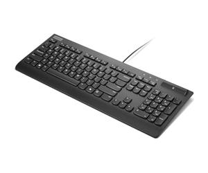 Lenovo Smartcard Wired Keyboard II - Teclado - Formato Completo - Diseño 3 Zonas - USB - QWERTZ - Alemán - Negro - Caja marrón - Cru
