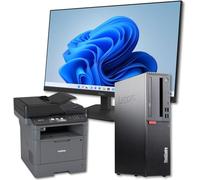Lenovo Sobremesa Intel Core i5-8400 de oficina completa hasta 4,60 Ghz | Marco de 16 GB | SSD de 512 GB | ThinkVision HD FullHD Wifi Win 11 OFFICE 2021 Professional Garantía de 36 meses