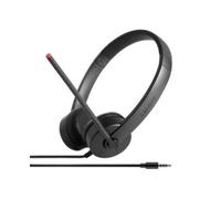 Lenovo Stereo Analog Auriculares Alámbrico Diadema Oficina/Centro de llamadas Negro