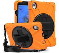 Lenovo Tab M8 FHD TB-8705F TB-8705N 8.0" Caso, Tres Capa Resistente Cuerpo Completo Funda Protectora con Soporte/Correa de Mano/a Hombro Correa para Lenovo Tab M8 FHD TB-8705F TB-8705N 8.0" (Naranja)