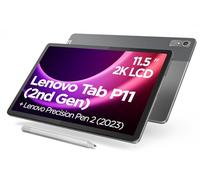 Lenovo Tab P11 (2nd Gen) - Tablet de 11.5" 2K (MediaTek Helio G99, 4GB de RAM, 128GB ampliables hasta 1 TB, 4 Altavoces, WiFi6E + Bluetooth, Android 12L) Precision Pen 2 (2023) - Gris Oscuro