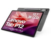 Lenovo Tab P12 - Tablet de 12.7" 3K (MediaTek Dimensity 7050, 8 GB de RAM, 128 GB ampliables hasta 1 TB, 4 Altavoces, WiFi 6 + Bluetooth 5.1, Android 13) Tab Pen Plus - Gris