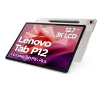 Lenovo Tab P12 - Tablet de 12.7" 3K (MediaTek Dimensity 7050, 8GB RAM, 256GB Ampliables hasta 1 TB, 4 Altavoces, Wi-Fi 6, Bluetooth 5.1, Android 13) Color Avena - Incluye Tab Pen Plus