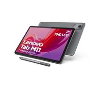 Lenovo Tableta Tab M11, Pantalla táctil WUXGA de 11 Pulgadas, MediaTek Helio G88, 4 GB de RAM, 128 GB eMMC 5.1, Android 13, Gris, Incluye lápiz Tab Pen