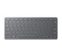 Lenovo Teclado Inalámbrico Multidispositivo (Android, Windows, iPadOS - Bluetooth, USB-C, 12 Teclas de Función) QWERTY Español - Color Gris Luna