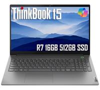 Lenovo ThinkBook 15 Gen 4 - Laptop empresarial (15.6 pulgadas FHD antirreflejo, 16 GB de RAM, SSD de 512 GB, AMD Ryzen 7 5825U (> Intel i7-1165G7)) huella dactilar, grado militar, cámara web FHD con
