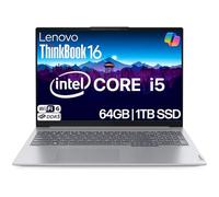 Lenovo ThinkBook 16 Business Laptop, pantalla antirreflejos FHD+ de 16 pulgadas, Intel 8-Core i5-13420H, 64GB DDR5 RAM, 1TB NVMe, WiFi 6 + BT, RJ-45, HDMI, cámara web HD, Win 11 Pro