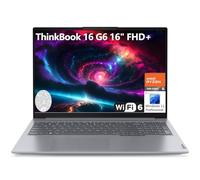 Lenovo ThinkBook 16 G6 16 pulgadas FHD+ computadora portátil, Hexa-Core AMD Ryzen 5 7530U (Beat i7-1355U), 16GB DDR4 RAM, 512GB PCIe SSD, WiFi 6, Bluetooth 5.3, lector de huellas dactilares, Windows