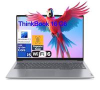 Lenovo ThinkBook 16 G6 40.6 cm FHD+ Business Laptop Computer, 13ª generación Intel Octa-Core i5-13420H (Beat i7-1355U), 32GB DDR5 RAM, 1TB PCIe SSD, WiFi 6, BT 5.2, lector de huellas dactilares
