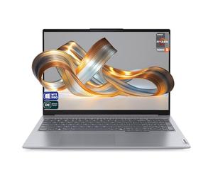 Lenovo ThinkBook 16 G7 ARP Business Laptop, AMD Ryzen 5-7535HS, 64 GB DDR5 RAM, 1 TB PCIe SSD, pantalla WUXGA de 16 pulgadas, AMD Radeon 660M Graphics, diseño de teclado alemán, Windows 11 Pro, gris