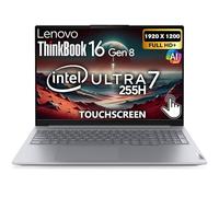 Lenovo ThinkBook 16 Gen 8 AI Business Laptop, pantalla táctil de 16 pulgadas FHD+, Intel Ultra 7 255H, 64GB DDR5, 1TB NVMe, WiFi 6E + BT, HDMI, lector de huellas dactilares, teclado retroiluminado