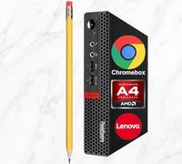 Lenovo ThinkCentre M625q Chromebox Ultra Compact Mini PC | AMD A4-9120e, procesador de doble núcleo | 8GB DDR4 RAM, SSD de 128GB | cromado OS Flex | Wi-Fi 5 | salidas DisplayPort duales | Gráficos AMD