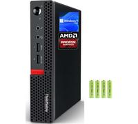 Lenovo ThinkCentre M625q Mini Form Business Desktop PC, AMD Dual-Core A4-9120C, 8GB RAM 128GB PCIE SSD, AMD Radeon R4, RJ-45, puertos de pantalla, puertos USB, Windows 11 Pro, negro, con batería