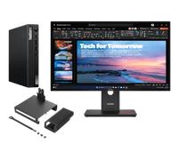 Lenovo ThinkCentre M75q G5 A5 16 512 + ThinkVision T27QD-40 27 QHD Docking Procesador AMD Ryzen 5 PRO 8600GE 3,90 GHz hasta 5,00 GHz, Windows 11 Pro 64, 512 GB SSD TLC Opal - M75QBUNDLE2EUB