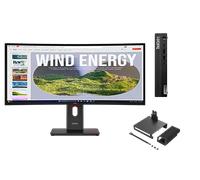 Lenovo ThinkCentre M75q G5 A5 16 512 + ThinkVision T34WD-40 34 UWQHD Docking Procesador AMD Ryzen 5 PRO 8500GE 3,40 GHz hasta 5,00 GHz, Windows 11 Pro 64, 512 GB SSD TLC Opal - M75QBUNDLE3EUC