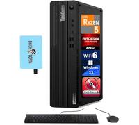 Lenovo ThinkCentre M75s SFF Business Desktop (AMD Ryzen 5 Pro 5650G, 128GB DDR4, 1TB PCIe SSD + 2TB HDD, DVD-R/W, WiFi 6, 2 DP, RJ-45, Win11H) con expansor de puerto USB DKZ