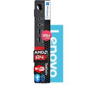 Lenovo ThinkCentre Micro Desktop con teclado y mouse, 16 GB DDR4 RAM, unidad SSD de 256 GB, procesador AMD, soporte de doble pantalla, Wi-Fi, Bluetooth, USB, RJ-45, Windows 11 Pro, grado empresarial