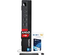 Lenovo ThinkCentre Micro Desktop con teclado y mouse, 16 GB DDR4 RAM, unidad SSD de 512 GB, procesador AMD, soporte de doble pantalla, Wi-Fi, Bluetooth, USB, RJ-45, Windows 11 Pro, grado empresarial