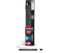 Lenovo ThinkCentre Mini Business Desktop, 16 GB de RAM, SSD de 256 GB, procesador AMD de doble núcleo, soporte de doble pantalla, Wi-Fi, Bluetooth, USB, RJ-45, teclado y mouse incluidos, Windows 11
