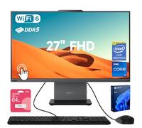 Lenovo ThinkCentre Neo 50a computadora empresarial todo en uno, visualización táctil FHD de 27 pulgadas de 100 Hz, Intel Core i7-13620H, 32GB DDR5, 2TB SSD, cámara web, HDMI, Wi-Fi 6, KB y M con cable