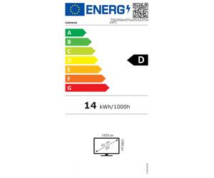 Lenovo - ThinkCentre Tiny-In-One 24 Gen 5 pantalla para PC 60,5 cm (23.8") 1920 x 1080 Pixeles Full HD LED Pantalla táctil Negro