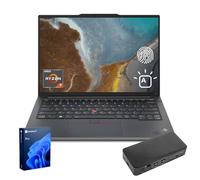 Lenovo ThinkPad E14 Gen 6 Business Laptop, pantalla FHD+ de 14 pulgadas, AMD Ryzen 7 7735U, 16GB DDR5 RAM, 512GB SSD, huella dactilar, retroiluminado, Wi-Fi 6, Windows 11 Pro, paquete con estación de