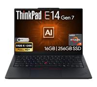 Lenovo ThinkPad E14 Gen 7 Pantalla FHD+ de 14", AMD Ryzen 7 250, 16GB DDR5 RAM, SSD PCIe, teclado retroiluminado, WiFi 6E + BT, RJ-45, webcam FHD, Windows 11 Pro, portátil profesional AI