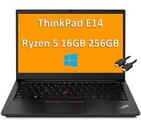 Lenovo ThinkPad E14 Gen2 14" FHD (AMD 6-Core Ryzen 5 4600U (Beat i7-10510U), 16GB RAM, 256GB PCIe SSD) Full HD IPS Business Laptop, tipo C, cámara web, cable IST, Windows 10/11 Pro