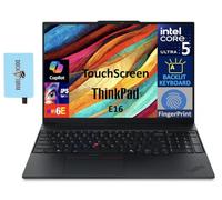 Lenovo ThinkPad E16 Business Laptop 16" Touch IPS WUXGA Display (Intel Ultra 5-225U, 16GB DDR5, SSD M.2 PCIe 256GB, gráficos Intel, KB retroiluminado, huella digital, Win 11 Pro) con Hub Dockztorm