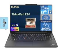 LENOVO ThinkPad E16 Gen 1 16 pulgadas IPS WUXGA Display Business Laptop (Intel i7-1355U, 16GB DDR4, 2TB M.2 PCIe SSD, Intel Iris Xe, retroiluminado KB, huella dactilar, Win 10 Pro) con expansor de