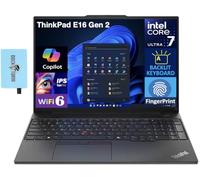 Lenovo ThinkPad E16 Gen 2 AI Business Laptop de 16 pulgadas IPS FHD (Intel Core Ultra 7 155U (Beats i7-1365u), 16GB DDR5, 1TB SSD, retroiluminado KB, huella dactilar, Thunderbolt 4, Win11P) con hub
