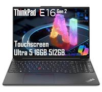 Lenovo ThinkPad E16 Gen 2 Business AI PC Laptop (pantalla táctil FHD+ de 16 pulgadas, Intel 12-Core Ultra 5 125U, 32GB DDR5 RAM, 1TB SSD) retroiluminado, lector de huellas dactilares, cámara web