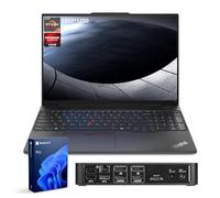 Lenovo ThinkPad E16 Gen 2 Business Laptop, pantalla FHD+ de 16 pulgadas, AMD Ryzen 7 7735U, 32GB DDR5 RAM, 1TB SSD, huellas dactilares, retroiluminado, Wi-Fi 6, Windows 11 Pro, paquete con estación de