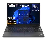 Lenovo ThinkPad E16 Gen 2, pantalla FHD+ de 40.6 cm, Intel Ultra 5-125U, 40GB RAM, 1TB NVMe, FPR, teclado retroiluminado, WiFi 6E + BT, RJ-45, cámara web FHD, Win 11 Pro, laptop de negocios AI